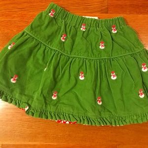 Girls Skirt Zuccini 3T Snowman adorable reversible skirt